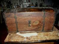 Antique Trunk Before Restoration Front