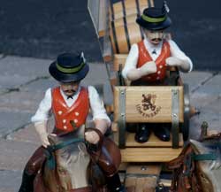 Circa 1950 Lowenbrau Beer Wagon Wagon and Driver After Restoration