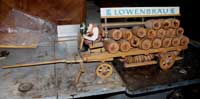 Circa 1950 Lowenbrau Beer Wagon Wagon and Driver Before Restoration
