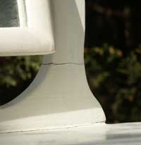 Collectable Child's Size Vanity Before Restoration Mirror Crack 1