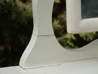 Collectable Child's Size Vanity Before Restoration Mirror Crack 2