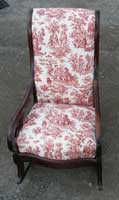 Rocking Chair Restoration - Completed - Frame By Artisans of the Valley Upholstery by Browns & Sons of Pennington, NJ
