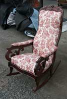 Rocking Chair Restoration - Completed - Frame By Artisans of the Valley Upholstery by Browns & Sons of Pennington, NJ