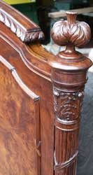 Walnut Bedroom Set Restoration Complete Post Closeup