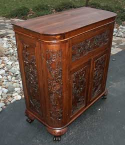 Restored hand carved bar - left angle photo