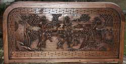 Hand carved bar lid - underside after restoration