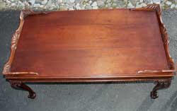 Victorian Mahogany Claw Foot Coffee Table Restoration Complete