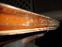 Duncan Phyfe - Mahogany pedestal table - Before Restoration Edge View