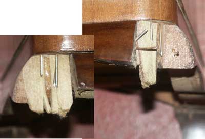 Mahogany veneer dresser with moving damage, smashed and missing legs zoom