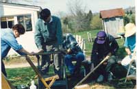 Howell Living Historical Farm - Walking Stick Class by Artisans of the Valley's Stanley D. Saperstein