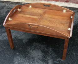 Hand Made Butler Table Tray Up