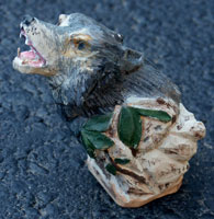 Custom Ted Nugent Walking Stick by Stanley Saperstein - Wolf Head Left