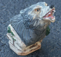 Custom Ted Nugent Walking Stick by Stanley Saperstein - Wolf Head Right